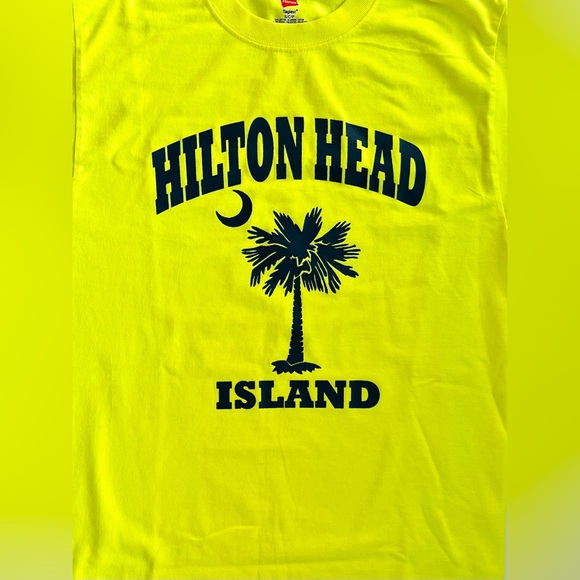 HILTON HEAD ISLAND YOUTH SHIRT SIZE SMALL—NEW—NEON & COOL—GOLF/ VACATION SHIRT - Picture 6 of 11